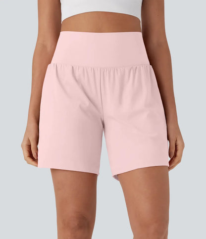 Halara SoftlyZero™ Airy Super High Waisted 2-in-1 Cool Touch Yoga Shorts 7" with Pockets