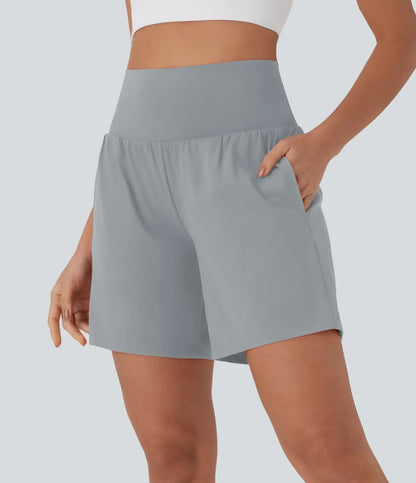 Halara SoftlyZero™ Airy Super High Waisted 2-in-1 Cool Touch Yoga Shorts 7" with Pockets