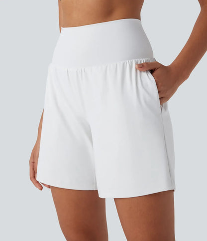Halara SoftlyZero™ Airy Super High Waisted 2-in-1 Cool Touch Yoga Shorts 7" with Pockets