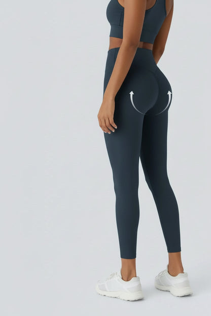 Halara UltraSculpt™ Butt-Lifting Tummy-Control Leggings — High-Waisted Scrunch with Pockets