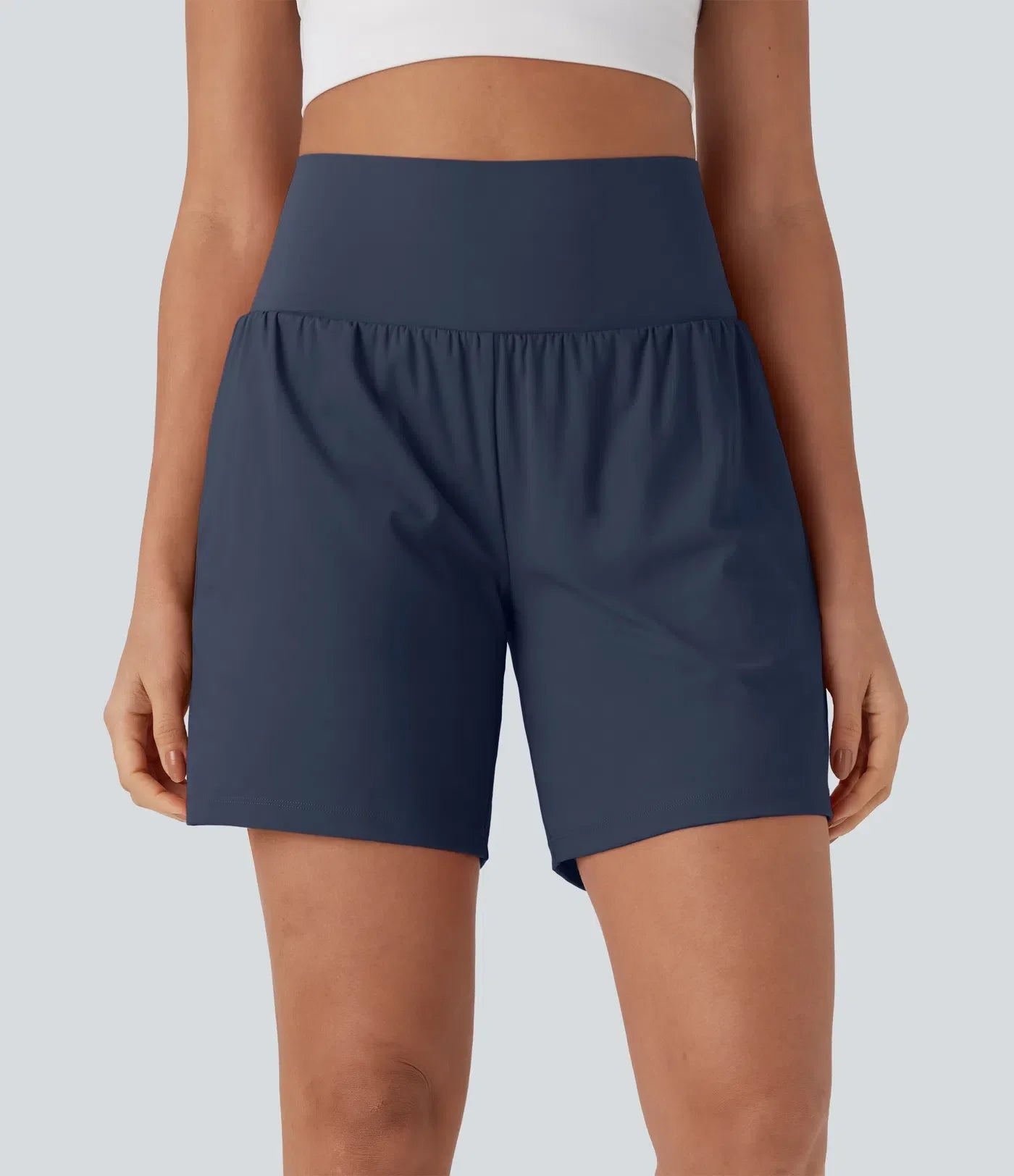 Halara SoftlyZero™ Airy Super High Waisted 2-in-1 Cool Touch Yoga Shorts 7" with Pockets