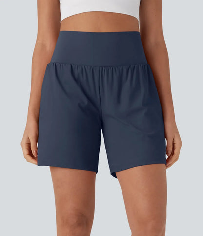 Halara SoftlyZero™ Airy Super High Waisted 2-in-1 Cool Touch Yoga Shorts 7" with Pockets