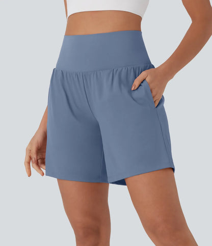 Halara SoftlyZero™ Airy Super High Waisted 2-in-1 Cool Touch Yoga Shorts 7" with Pockets