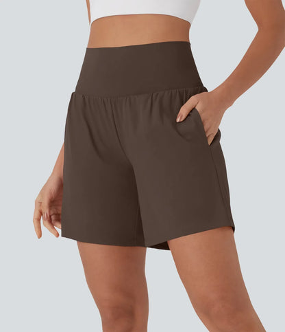 Halara SoftlyZero™ Airy Super High Waisted 2-in-1 Cool Touch Yoga Shorts 7" with Pockets