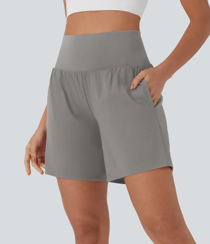 Halara SoftlyZero™ Airy Super High Waisted 2-in-1 Cool Touch Yoga Shorts 7" with Pockets